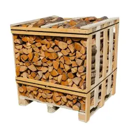 Halbe Palette Eichenkaminholz gespalten kammergetrocknet 25 cm