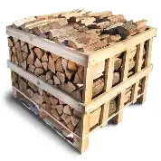 Halbe Palette Birkenkaminholz gespalten kammergetrocknet 25 cm