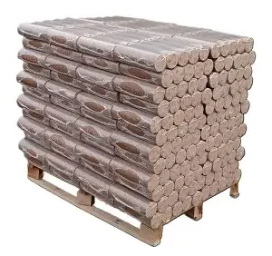 Runde Buche Briketts pallet 96 Packungen x 10 kg (960 kg)