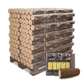 Giant Flames Holzbriketts 190 Packungen x 4,8 kg (912kg)